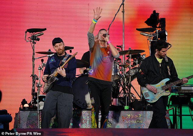 Fans have been divided on Martin's remarks - with views ranging from supportive to disappointed (pictured: the band performing in Manchester in May)