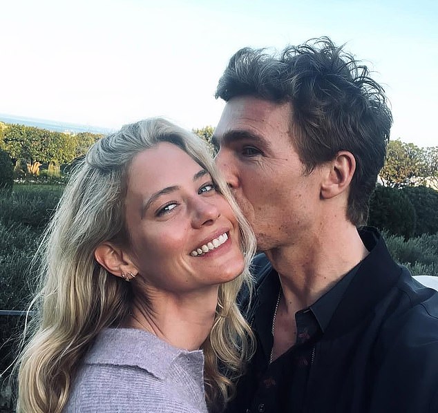 Poppy Delevingne's ex-husband James Cook, 46, has announced that he’s about to become a father. Pictured with fiancée Lauren Brown
