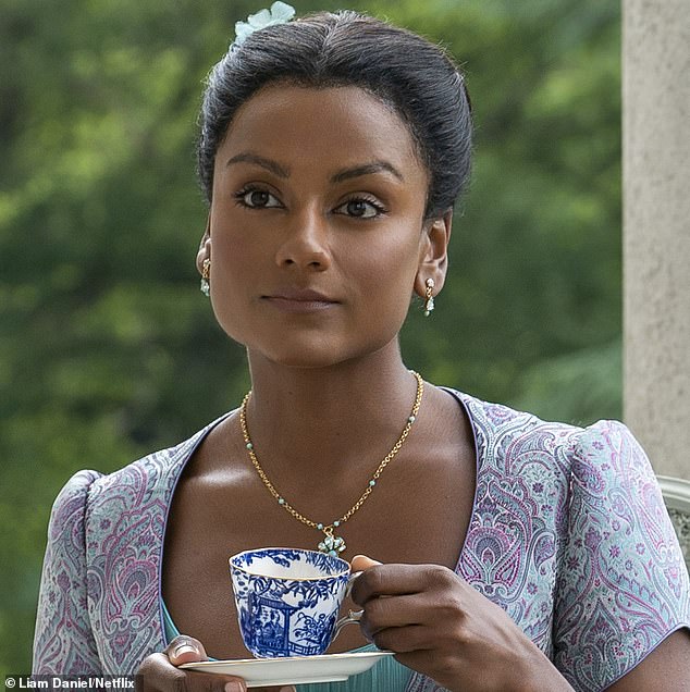 Ms Ashley plays Kate, the demure wife of Viscount Bridgerton in the hit Netflix costume drama Bridgerton