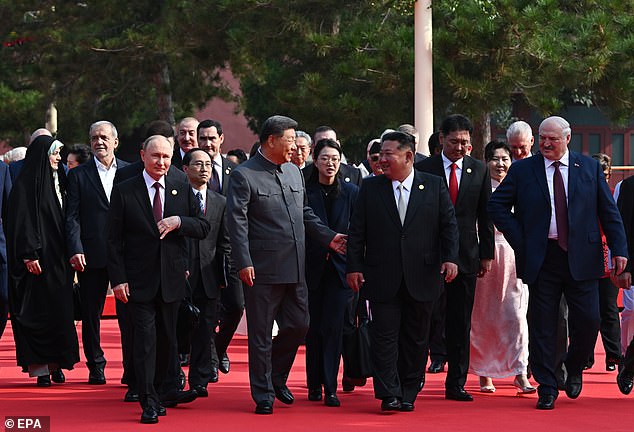 Vladimir Putin, Chinese President Xi Jinping, North Korean leader Kim Jong Un, Belarusian President Alexander Lukashenko all attended the parade