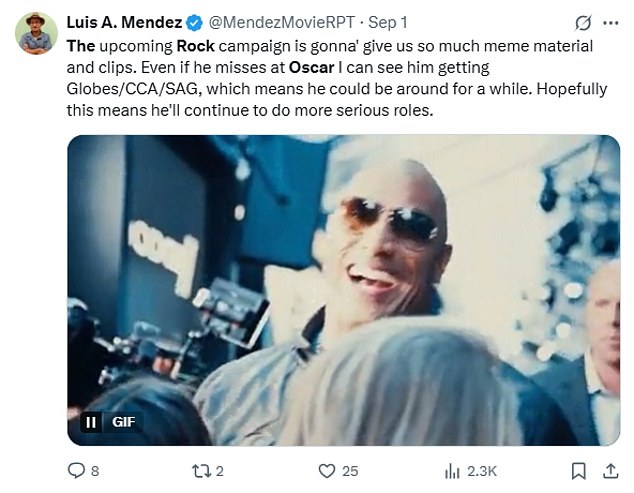 An online campaign has been kickstarted to see The Rock's Oscars dream come to fruition