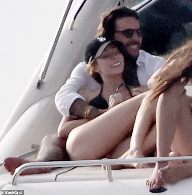 The on-screen appearance followed snaps of Olivia, 34, looking cosy with former TOWIE star Pete, 36, while enjoying a boat party in the Spanish hotspot earlier this week