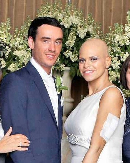 Jade Goody and Jack Tweed on their wedding day.