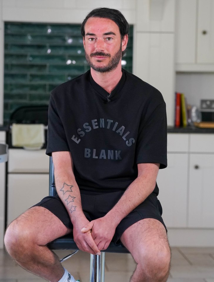 Photo of Jack Tweed during an interview at his home.
