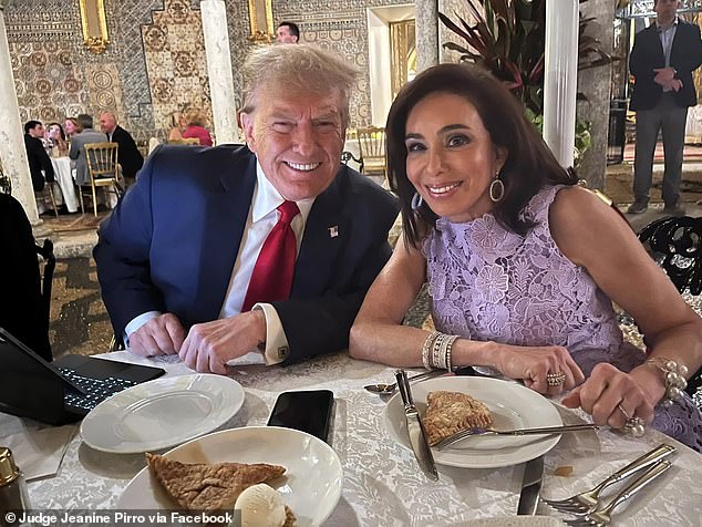 Judge Jeanine Pirro with President Donald Trump
