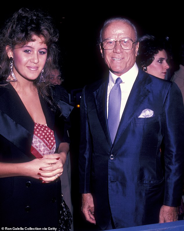 Patricia Gucci and her father Aldo Gucci, attend a film premiere together in New York in 1982
