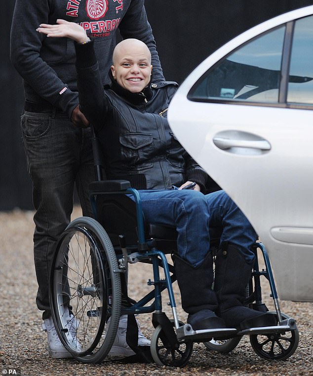 Jady Goody, who was battling cervical cancer, in February 2009 - one month before she died