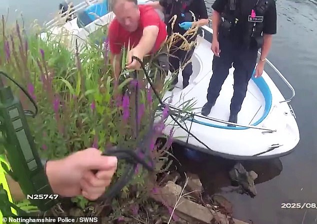 As the mix of neighbourhood and response teams arrived, the individual they'd been called about jumped into the River Trent but a boat owner let cops borrow hisvehicle