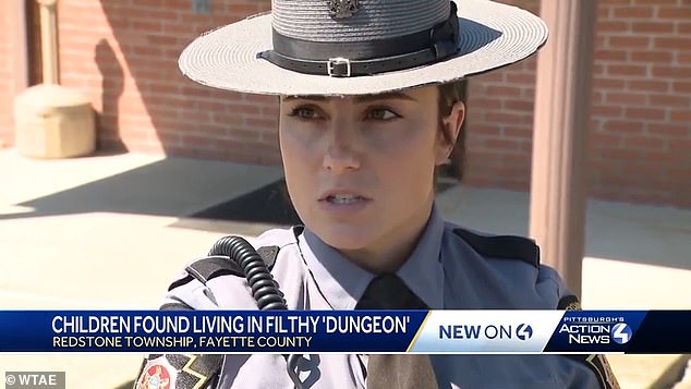 State Trooper Ally Wilson said the situation inside the home was 'sickening'
