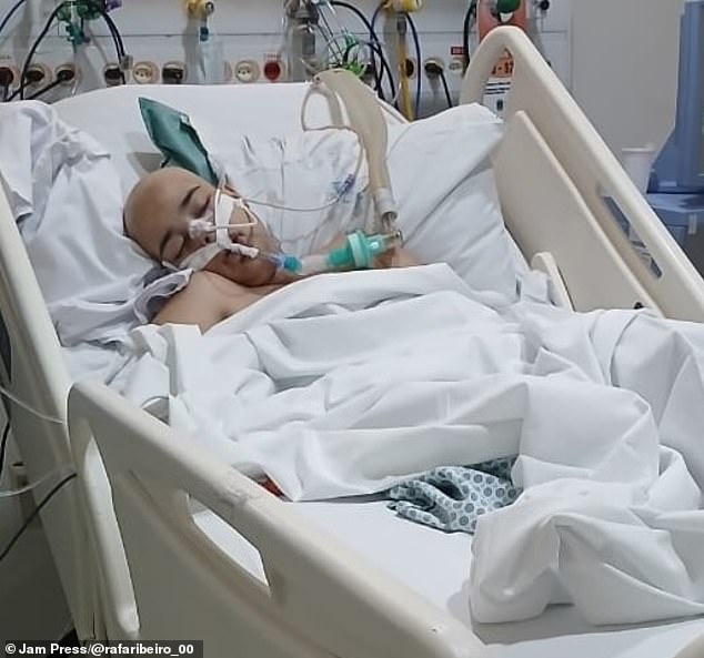 She was placed in an induced coma after contracting a hospital bug