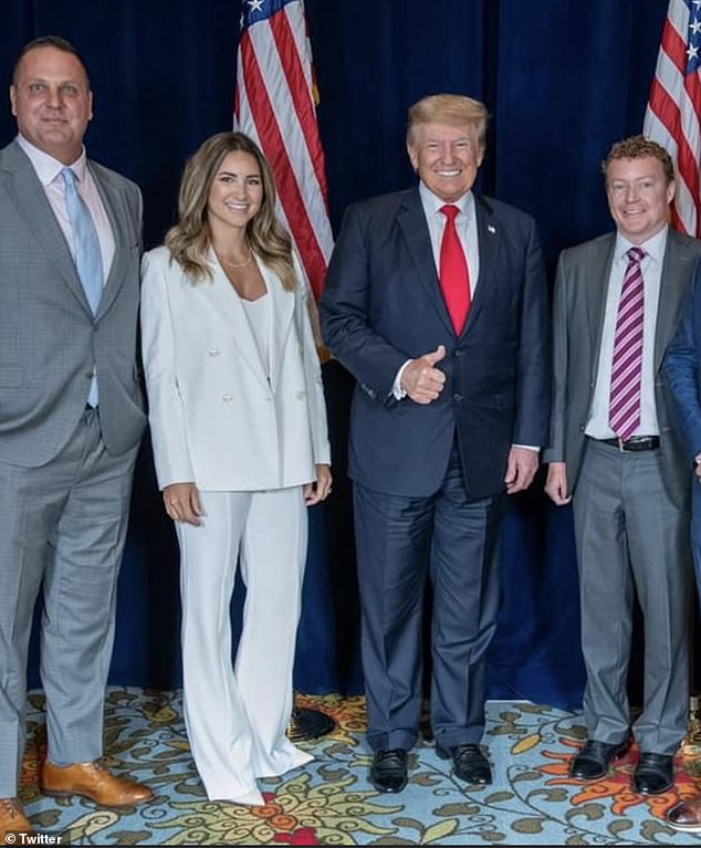 Trashelle Odom (second left) alleged Lewandowski repeatedly touched her inappropriately while making sexually explicit comments. Witnesses said he appeared intoxicated during the September 2021 incident