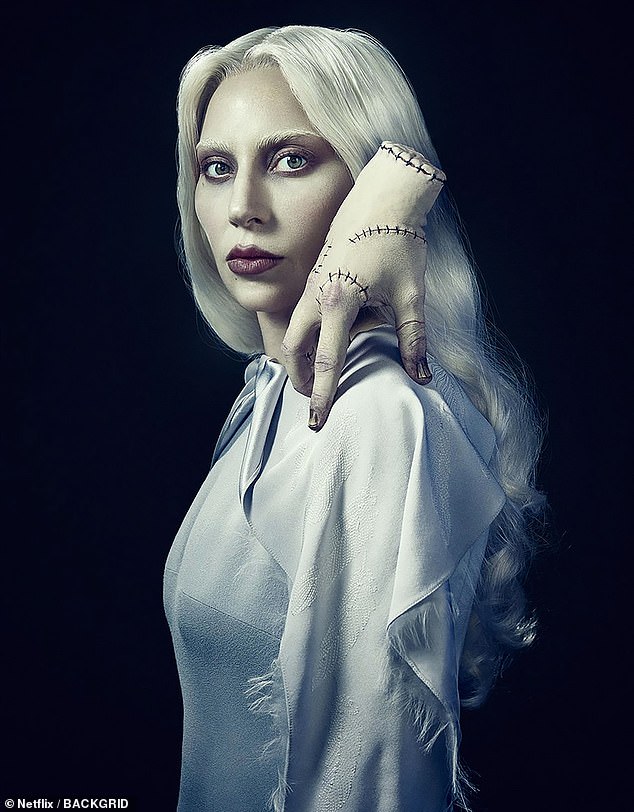 It has been a busy summer for Gaga. On Wednesday, the superstar debuted a new song, The Dead Dance, featured in the TV series Wednesday; Seen in a promotional image for the show