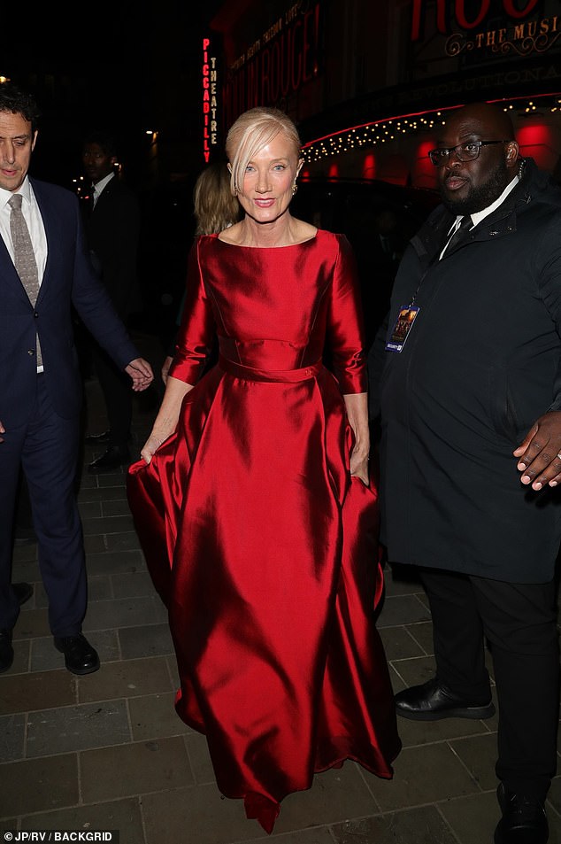 Joely Richardson was also seen arriving for the afterparty in London