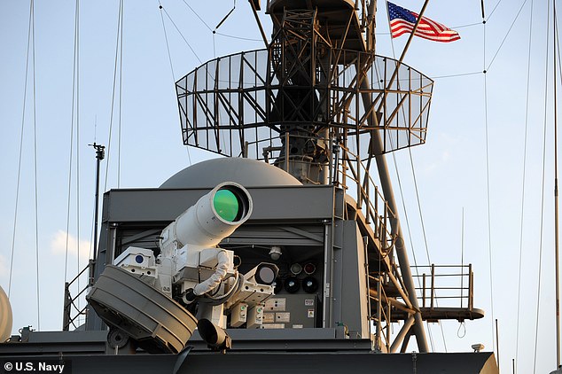 The AN/SEQ-3 Laser Weapon System (LaWS) was the US Navy¿s first operational directed-energy weapon. The system demonstrated the ability to disable drones, small boats, and rocket-propelled grenades with precision