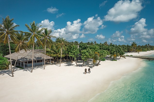 The resort comprises two large islands - Mabin and Dheru - connected by a 650-metre overwater bridge spanning the vibrant Jawakara house reef, creating a unique experience of space and variety seldom found in the Maldives