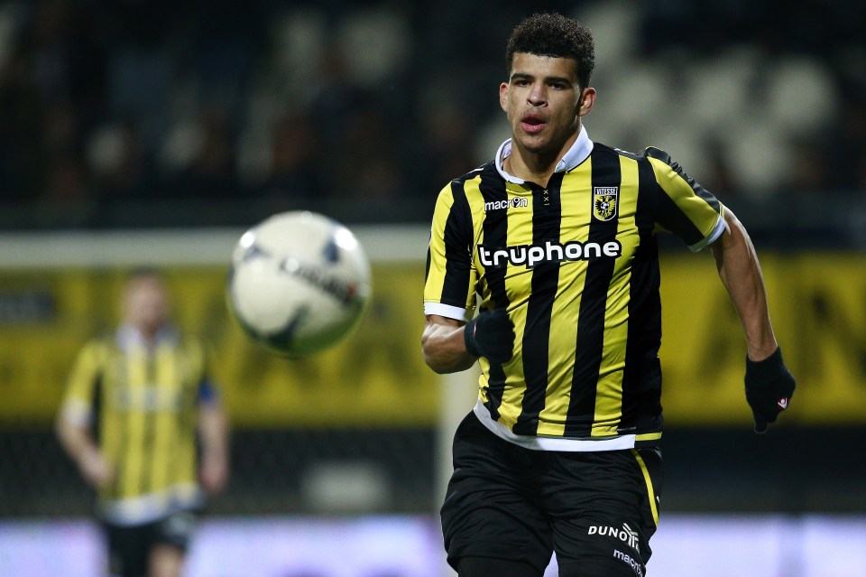 Dominic Solanke playing in a soccer match.