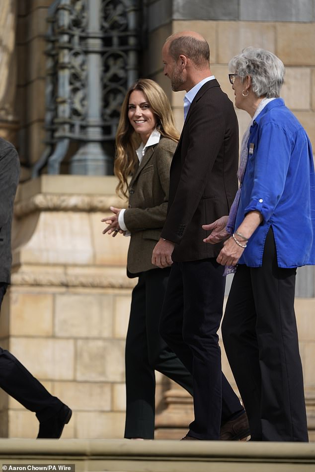 The Prince and Princess of Wales during their visit to the Natural History Museum's newly transformed gardens in London