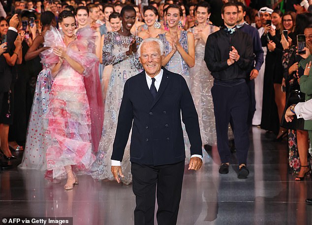Armani is pictured here during One Night Only series in Dubai on October 26, 2021