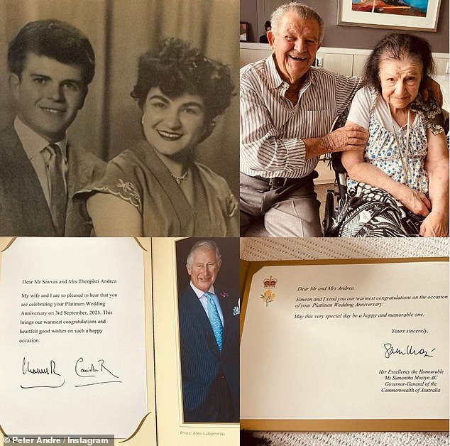On Thursday, Peter also took to social media to share that his parents had celebrated their 70th wedding anniversary