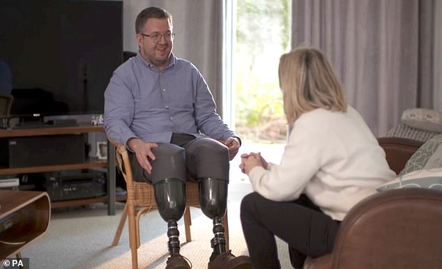 Hopper also gave an interview to the BBC in which he described returning to work after supposedly losing his legs to sepsis