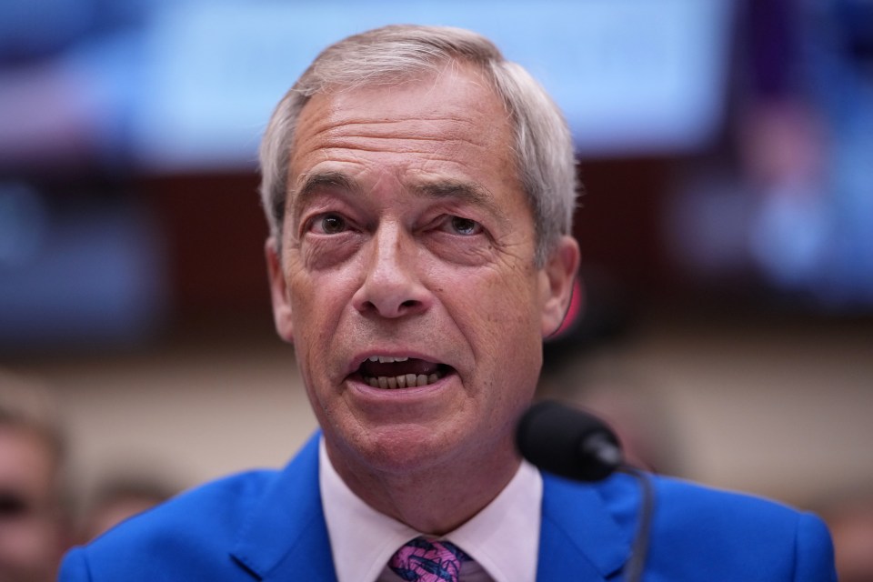 Nigel Farage testifying before the House Judiciary Committee.