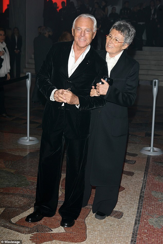 Giorgio Armani with his sister Rosanna Armani, who played a part in his fashion empire