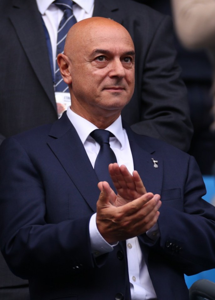 MANCHESTER, ENGLAND - AUGUST 23: Daniel Levy, Chairman of Tottenham Hotspur during the Premier League match between Manchester City and Tottenham Hotspur at Etihad Stadium on August 23, 2025 in Manchester, England. (Photo by Marc Atkins/Getty Images)