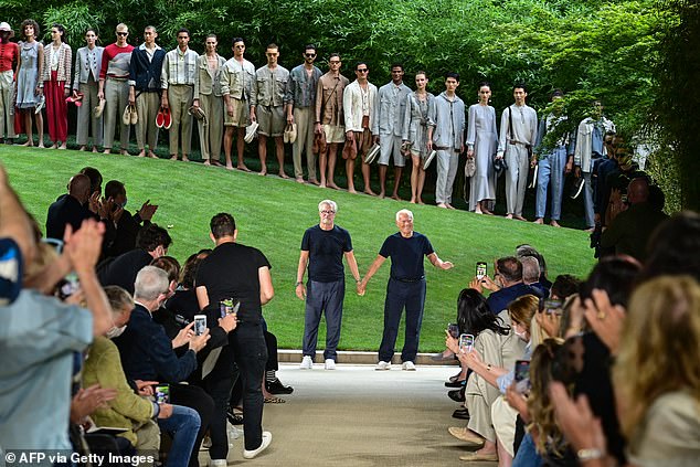 As Armani's right-hand man and chief of men's style, Dell'Orco, 72, was clearly close with him, but the label on their relationship remained unclear. Pictured in 2021