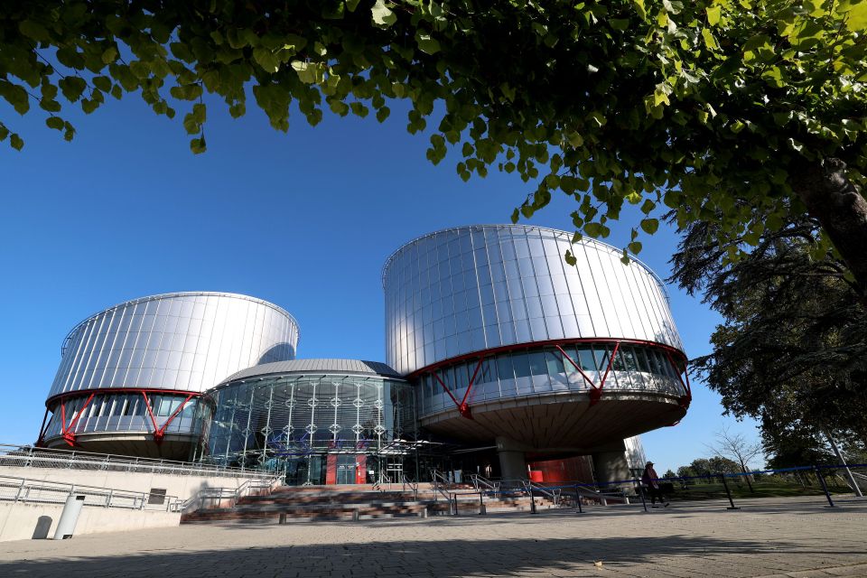 European Court of Human Rights building in Strasbourg, France.