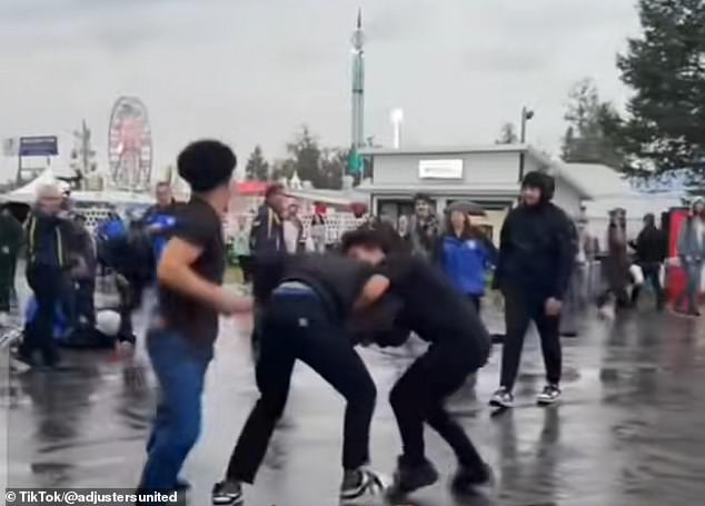 It is unclear how many people were involved or what prompted the altercation