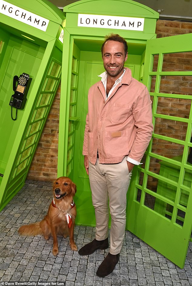 James Middleton posed for a photo with his adorable dog