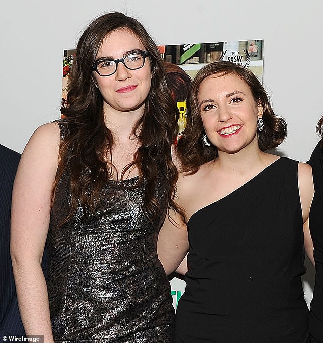 In her first memoir, Not That Kind of Girl, Dunham ignited outrage when she revealed aged seven she had looked at then one-year-old sibling Cyrus Grace's vagina out of curiosity, and likened herself to a 'sexual predator' as she bribed her sibling to kiss her - pictured 2010