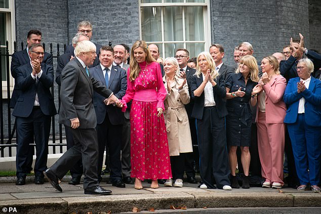 Outgoing prime minister Boris Johnson leaves 10 Downing Street in September 2022
