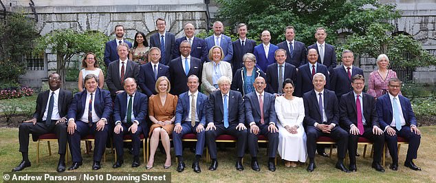 The official Cabinet picture for 2022, taken in the garden of No 10 in July