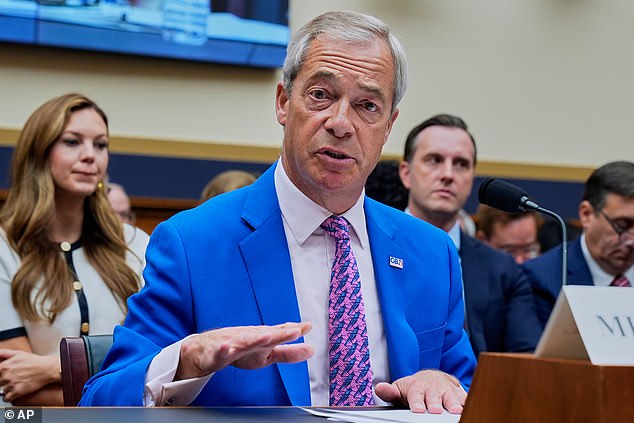 'On the issues of law and order, immigration, the need to drastically cut public spending and boost growth and to support Ukraine, I am 100 per cent behind Nigel'
