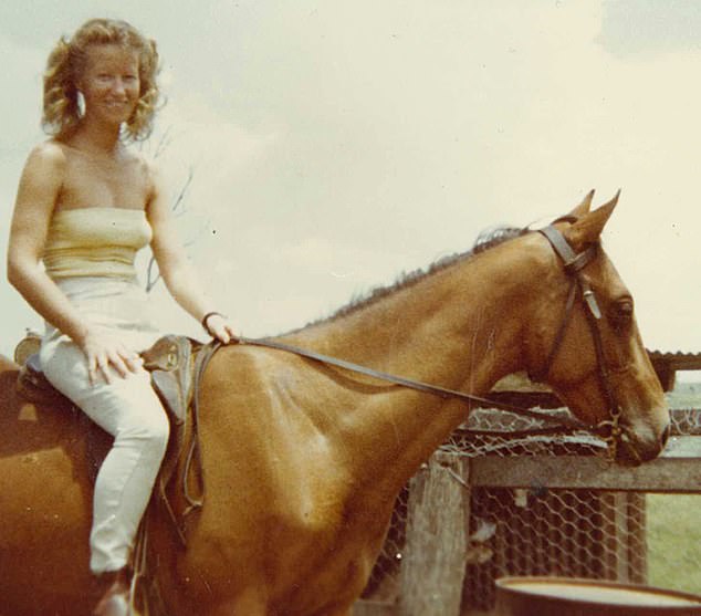 Diane in her 20s. She had her baby in secret as an unmarried 21-year-old