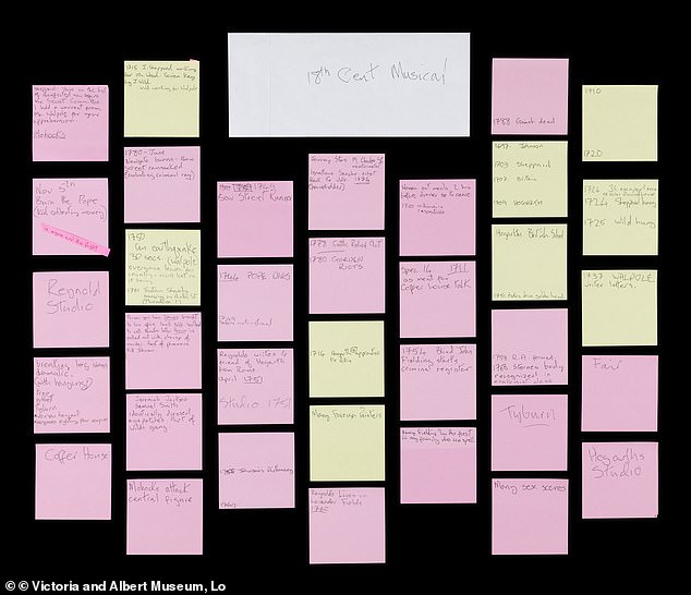 The notes were found pinned to the walls and stored in his office in New York, exactly how he left them