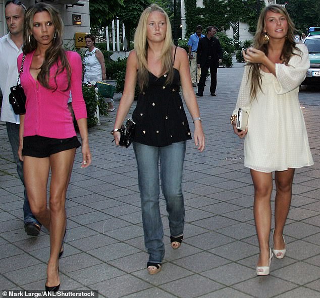 Victoria (left) and Coleen (right) have also maintained a close relationship over the years as they are pictured going out in 2006 for a swanky dinner in Baden-baden