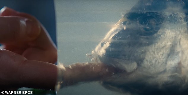 Another good meal put to waste is a macabre jellied fish which also gets a finger in its mouth - complete with more squelching sound effects