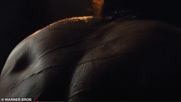 Another clip sees the camera zoom in to Heathcliff's whipped and bloody back, with the sound of a whip cracking in the background