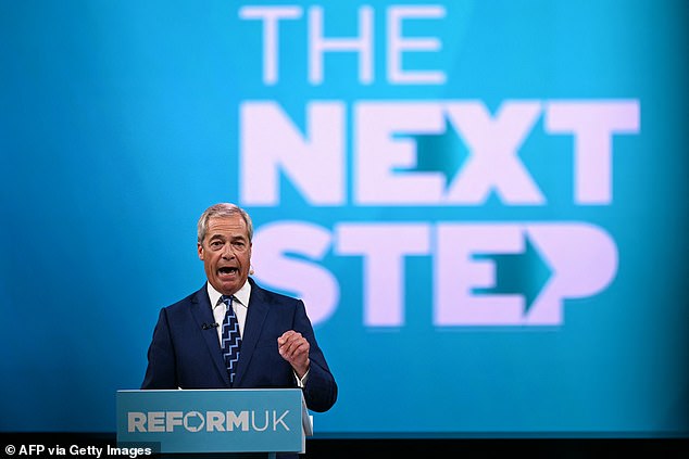The Reform leader used his keynote address at his party's confernece in Birmingham to twist the knife into Labour's wounds following the Deputy Prime Minister's exit