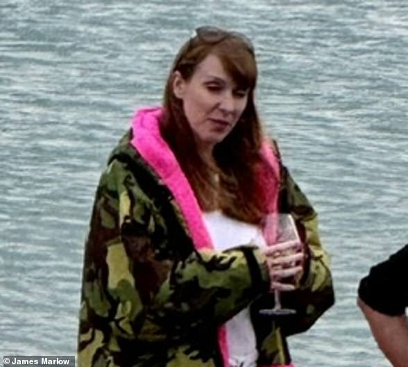 How it all began: spotted on a public beach, Angela Rayner's presence in Hove, East Sussex, led to revelations about her new seaside flat and the tax she failed to pay on it