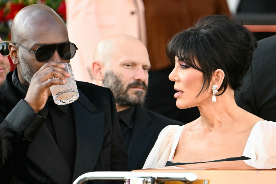 Corey Gamble and Kris Jenner at Jeff Bezos' wedding.
