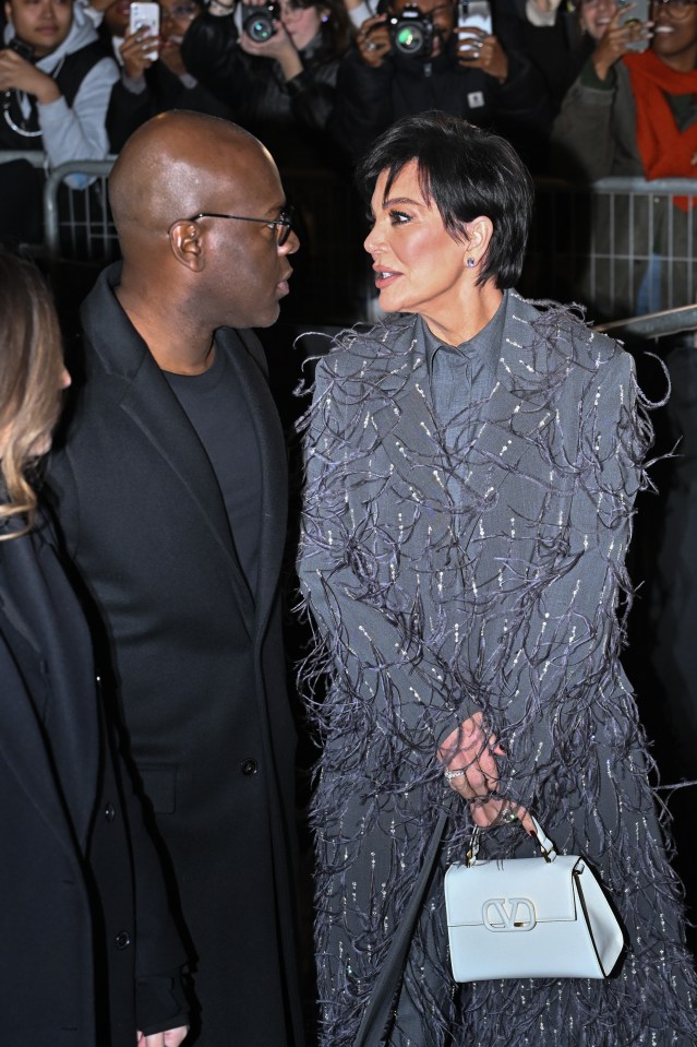 Kris Jenner and Corey Gamble at the Valentino Haute Couture fashion show.