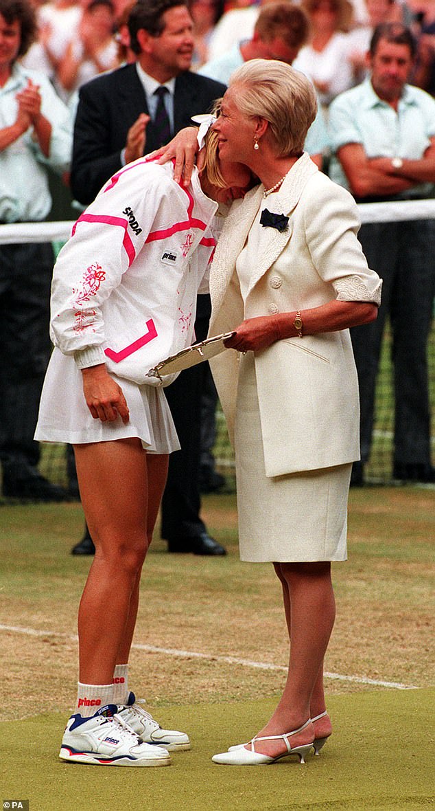 Katharine famously comforted Jana Novotna after she lost to defending champion Steffi Graf in the Women's singles final  in 1993
