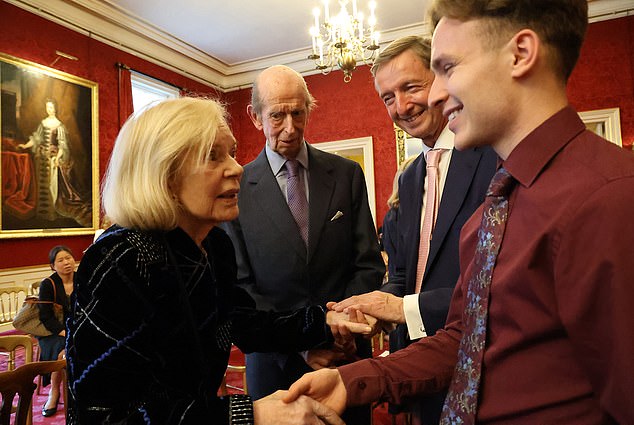 In June, Katharine joined her husband, the Duke, at St James' Palace, where a portrait of her was unveiled by her daughter, Lady Helen Taylor after a concert by the Future Talent group