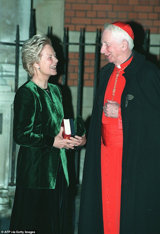 Her conversion took place in a private service conducted by the then Archbishop of Westminster, Cardinal Basil Hume, with the prior approval of Queen Elizabeth II