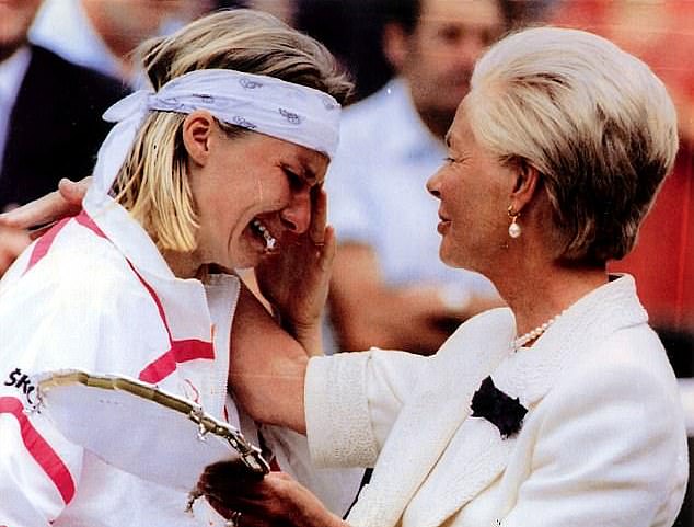 Katharine famously consoled Jana Novotna after the Czech star had lost the 2003 Wimbledon final to Steffi Graf