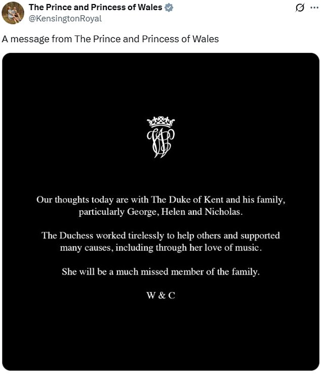 The statement released by the Prince and Princess of Wales