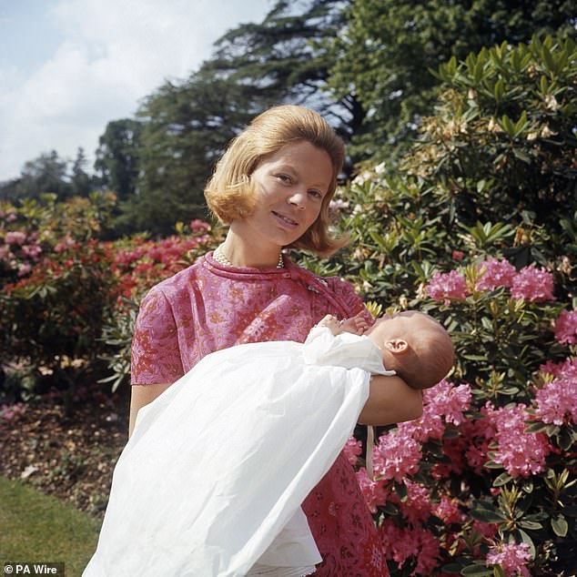 Within months, the duchess was pregnant with their first child, George, Earl of St Andrews, born in 1962. While stationed in Hong Kong, which the duchess described as ‘the best year of our lives’, Katharine became pregnant with their daughter Lady Helen (pictured)